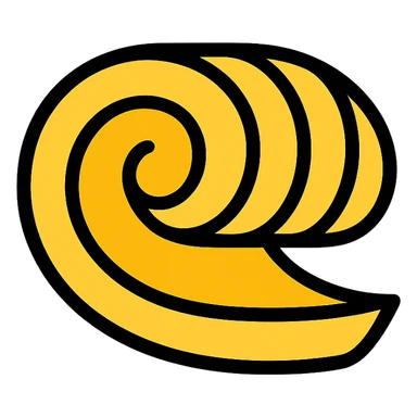 color outline icon of a butter curl, clean lines sticker