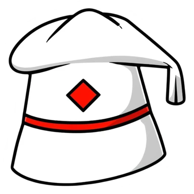 cartoonish sticker of a fez hat sticker