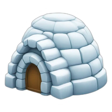 igloo with upward symbol on top sticker