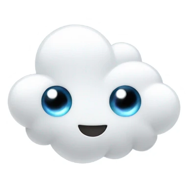 A cloud with sparkly eyes sticker