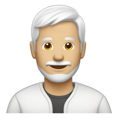 man dyes his White hair head sticker