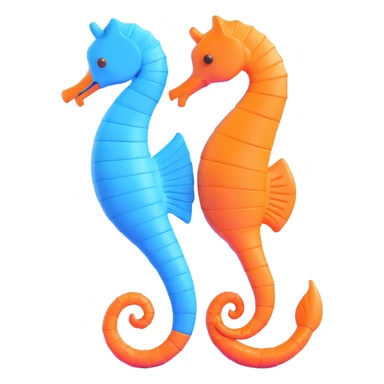 blue seahorse sticker