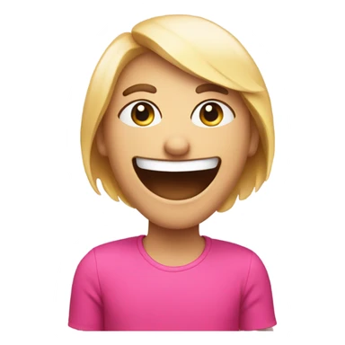 Pink happy face over it sticker