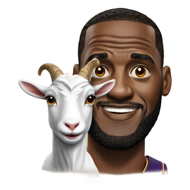 Lebron with goat sticker