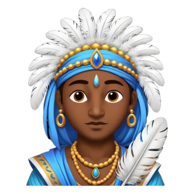 Krishna Feather sticker