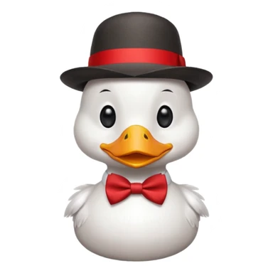 A cartoon very Italian duck sticker