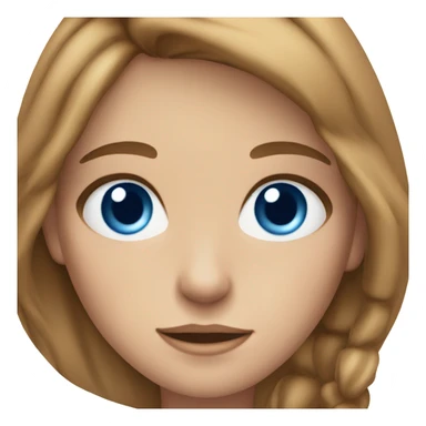 Light brown hair and blue eyed girl with freckles sticker