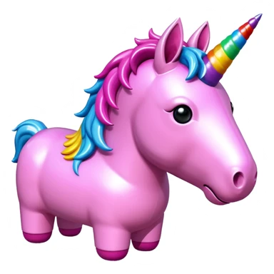   jeff koons style art pink meat  unicorn pinata  sticker