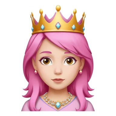 royal princess with pink hair sticker