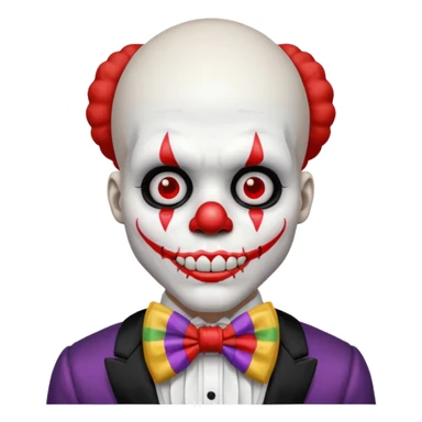 skeleton clown with makeup sticker
