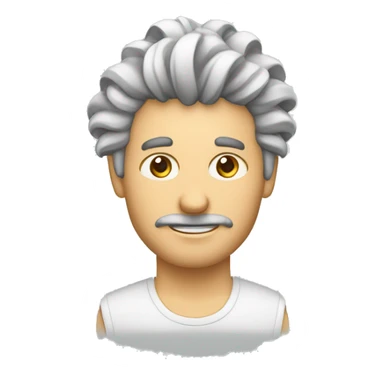 Uomo meccanico con pochi capelli lunghi  sticker