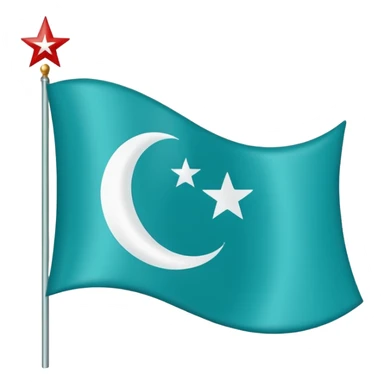 Turkuaz renginde türk bayrağı yapar mısın. Bayrak. I want to flag. Simple. sticker