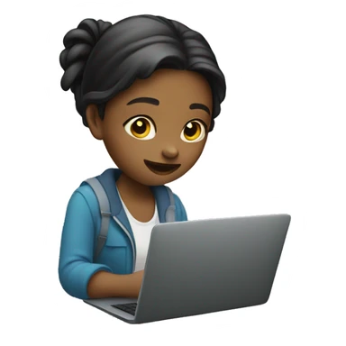girl with laptop sticker