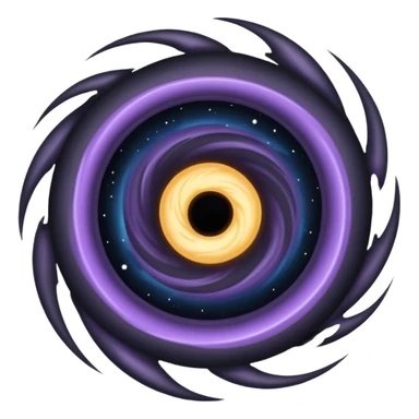 black hole with swirling effect sticker