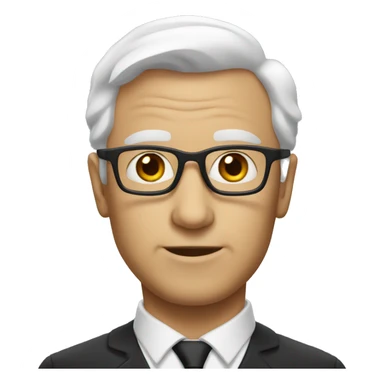 white gentleman sticker