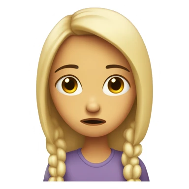 Confused sad girl  sticker