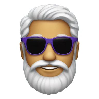 A man with a rainbow beard and sunglasses  sticker