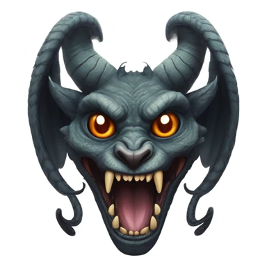 garuda snake demon who resembles a baphomet cat creature with fangs sticker
