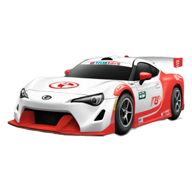 Radio Controlled Toyota 86 shaped like a Formula One race car with exposed wheels  sticker