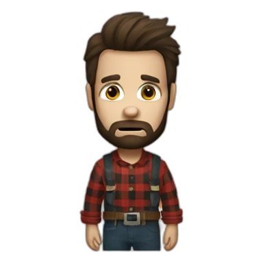 lumberjack from the alan wake universe sticker