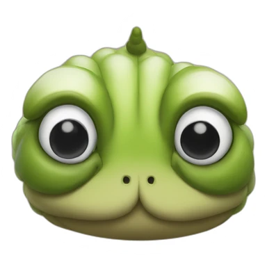 caterpillar on goose's head sticker