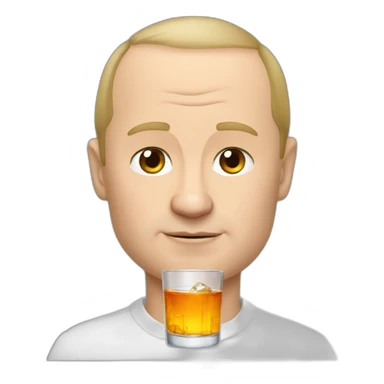 putin with vodka and bear sticker