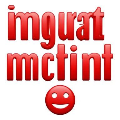 The Word "important" written in red sticker