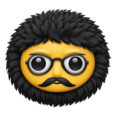  black fluffy eyepatch sticker