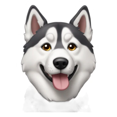 perro husky enojado sticker