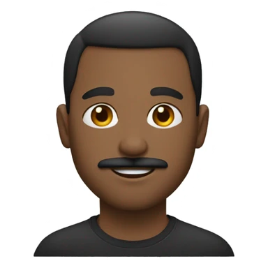 black guy who is 29 with a silver loop earring on his left ear and short hair and a simple gotee and mustache  sticker