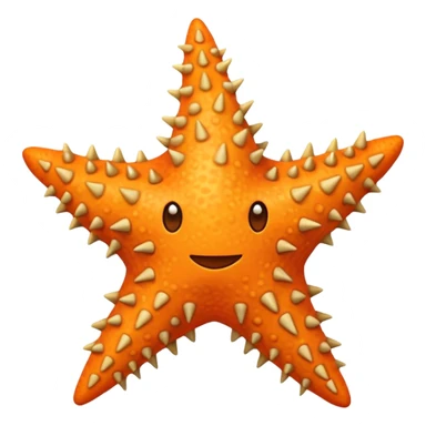 Sea star orange sticker