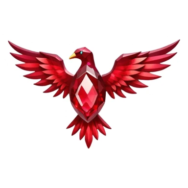 ruby pendant pulsing with cosmic light, like a phoenix’s spark sticker