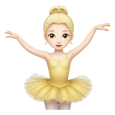 Ballerina with yellow face sticker