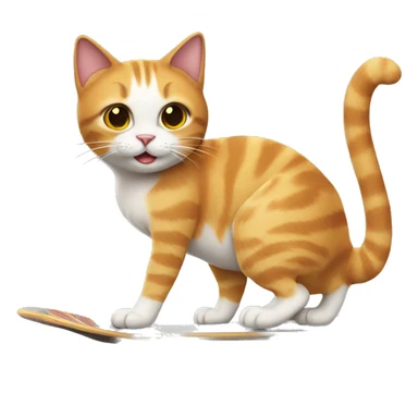 Cat on a skateboard  sticker