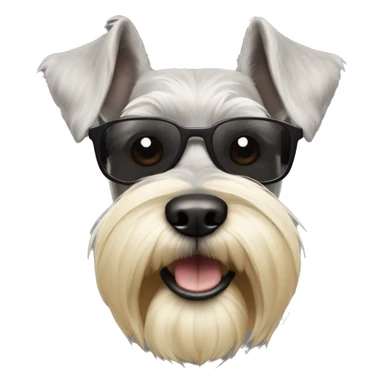 Blonde Schnauzer with sunglasses sticker