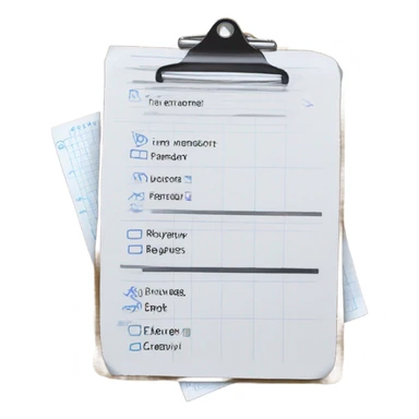 Report paper on clipboard  sticker