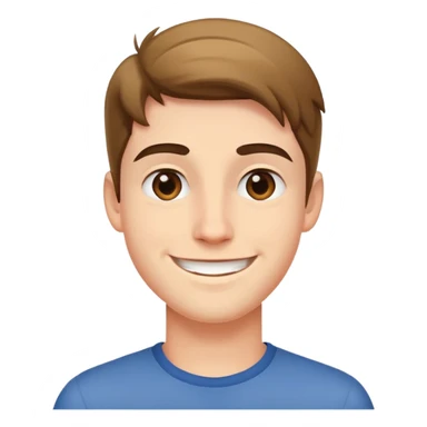 young man with a friendly smile sticker