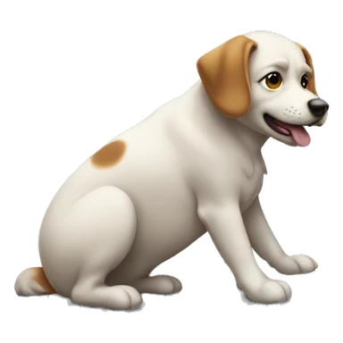 A dog on the roof sticker