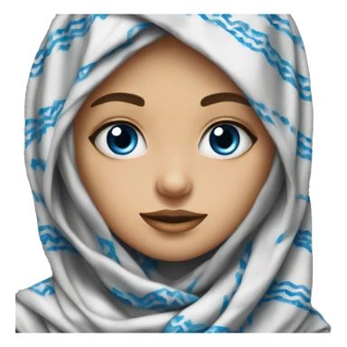 Girl Keffiyeh blue eyes sticker
