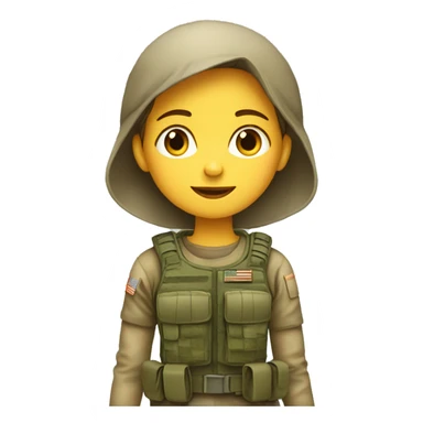 The girl is waiting for the soldier sticker