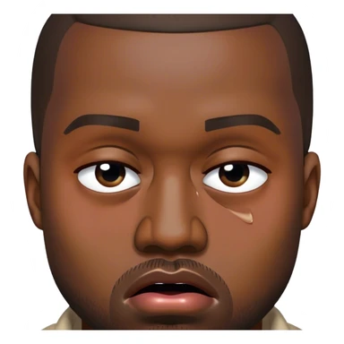 kayne west crying sticker