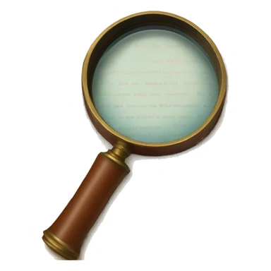 vintage book with magnifying glass sticker