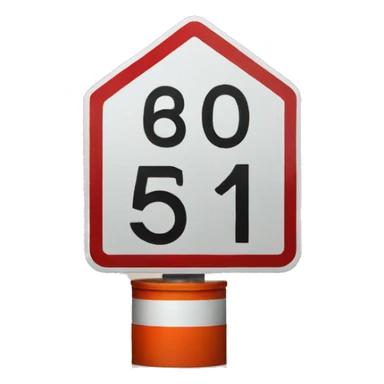Red speed limit sign sticker