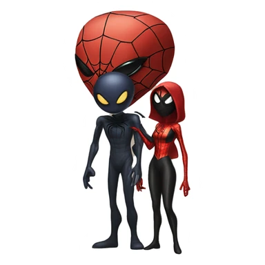 Sliderman and spiderwoman sticker