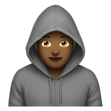 person in a hoodie sticker
