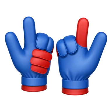 #1 glove thumbs up in blue (#00A3E0) and red (#F9423A)  sticker