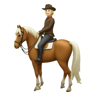 Un roux en cheval sticker