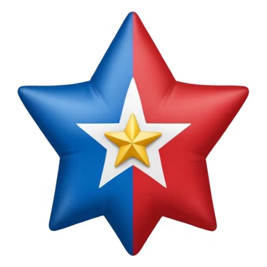 Bandera gallega cambiando el escudo por una estrella roja en el medio sticker