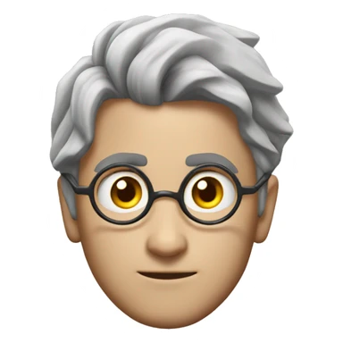 Harry Potter with a lightning bolt symbol on his forehead sticker