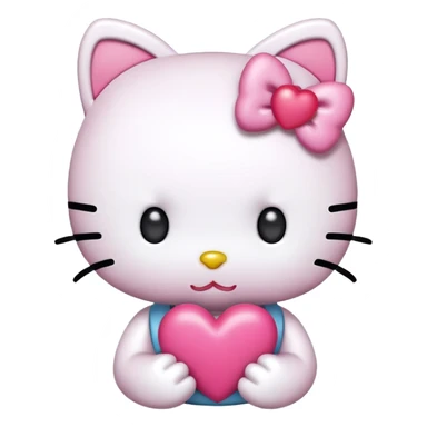 Hello Kitty co ojosde corazón  sticker